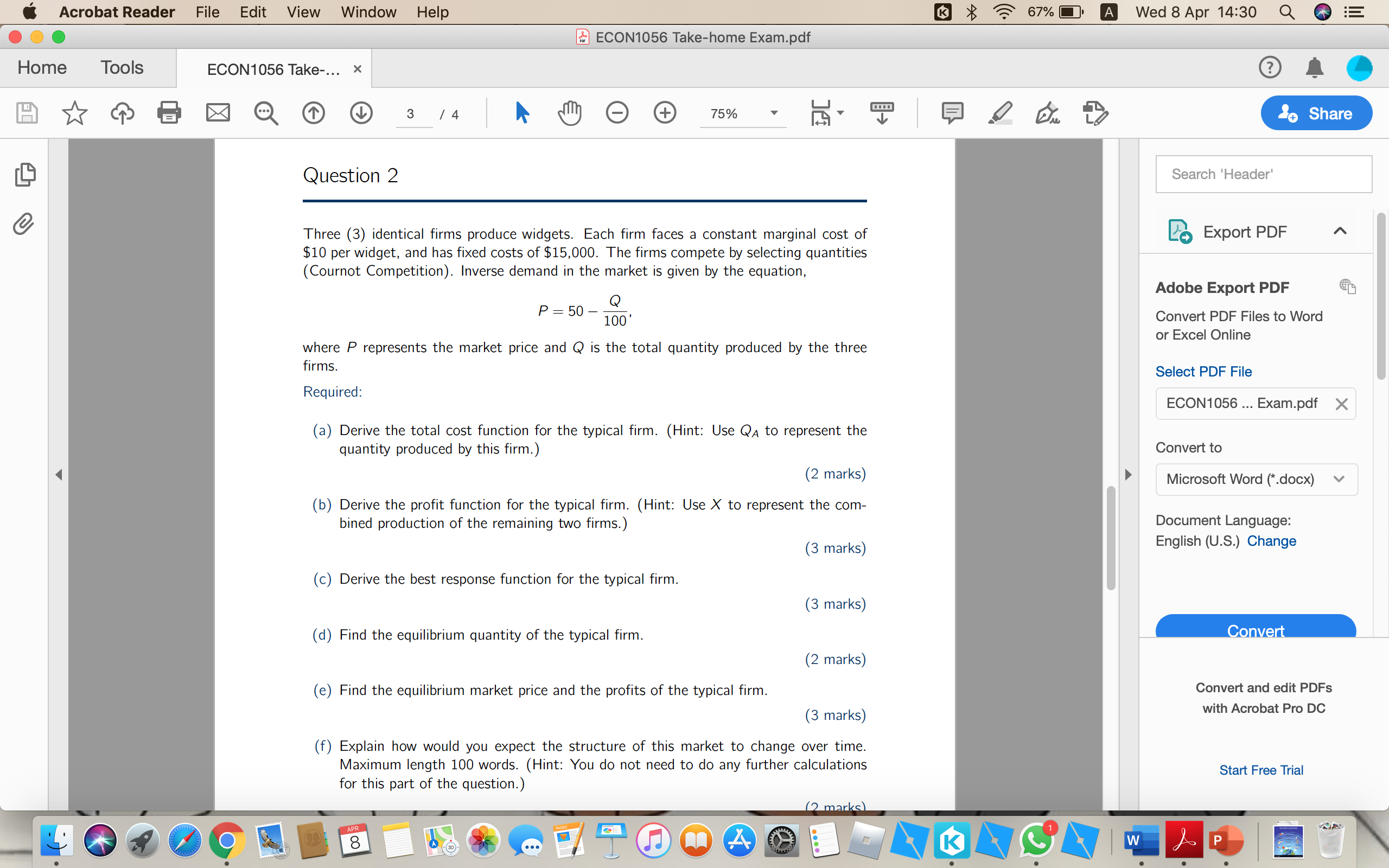 Acrobat Reader File Edit View Window Help K * 67% A Wed