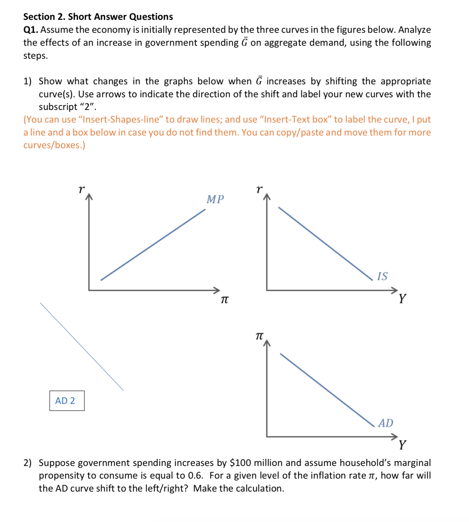 Show all calculations, work, and graphs needed to answer the question. Section