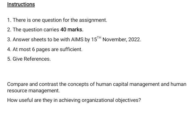  Instructions 1. There is one question for the assignment. 2. The