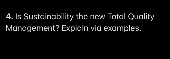 TQM please give examples \f