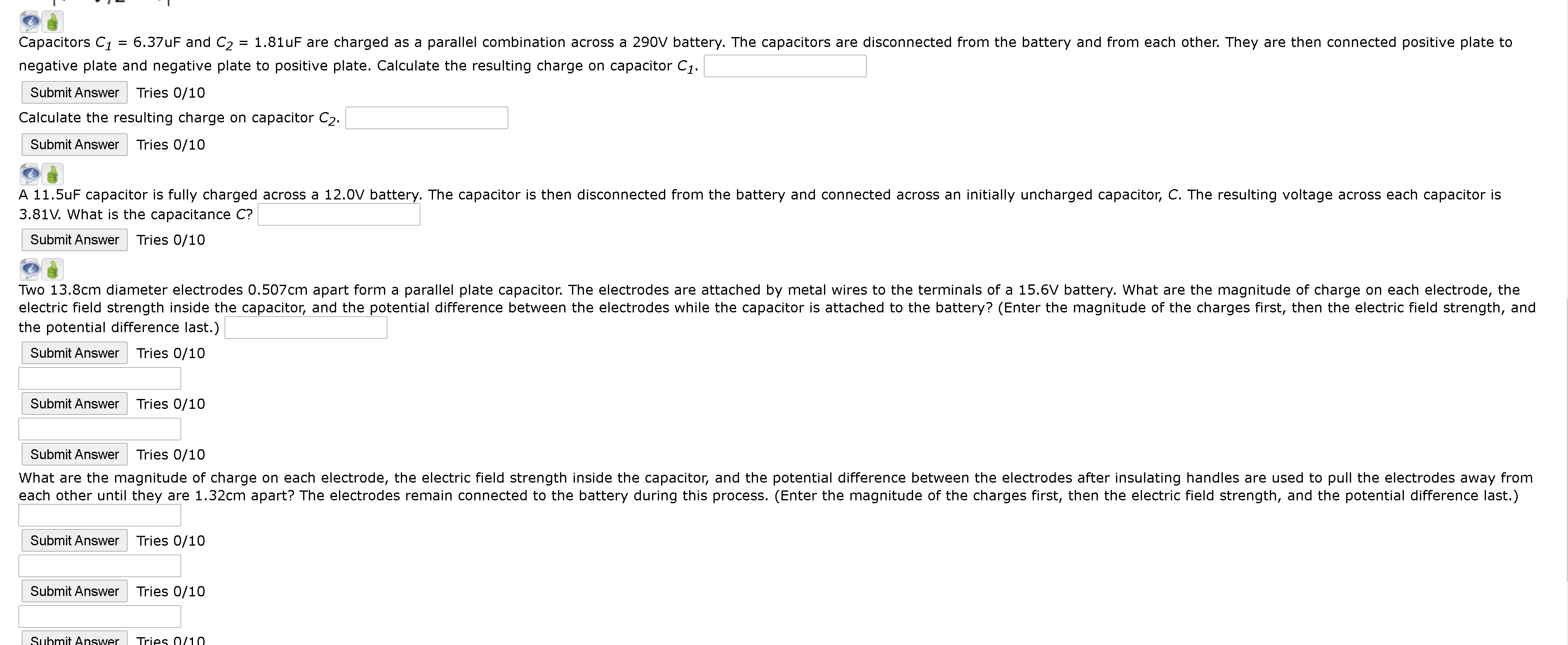 combination of capacitors shown in the figure below, if C1 = 3.85uF,