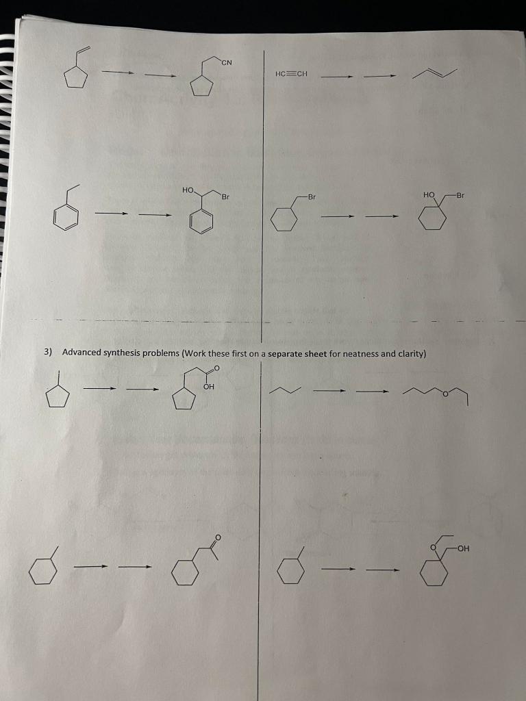 precursors of each of the following. Then show what reagents are necessary