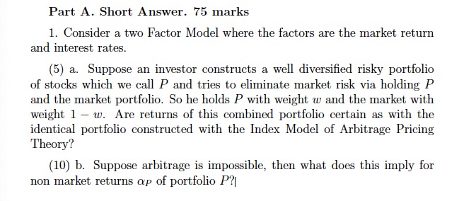 answer the short answer question and the material is attached Part