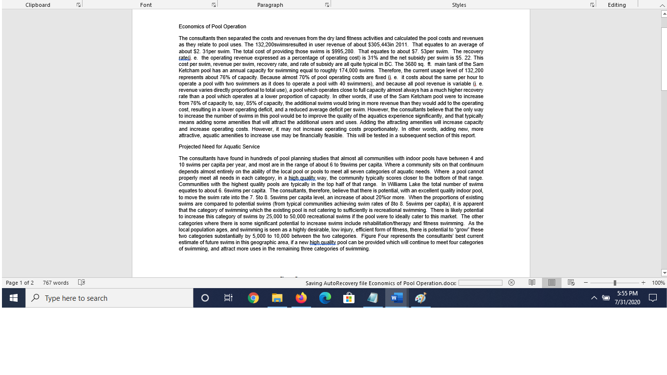 Based on the screen shot attached, do you expect the average cost