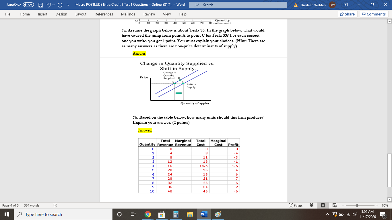 AutoSave O Off) H ) = Macro POSTLUDE Extra Credit 1