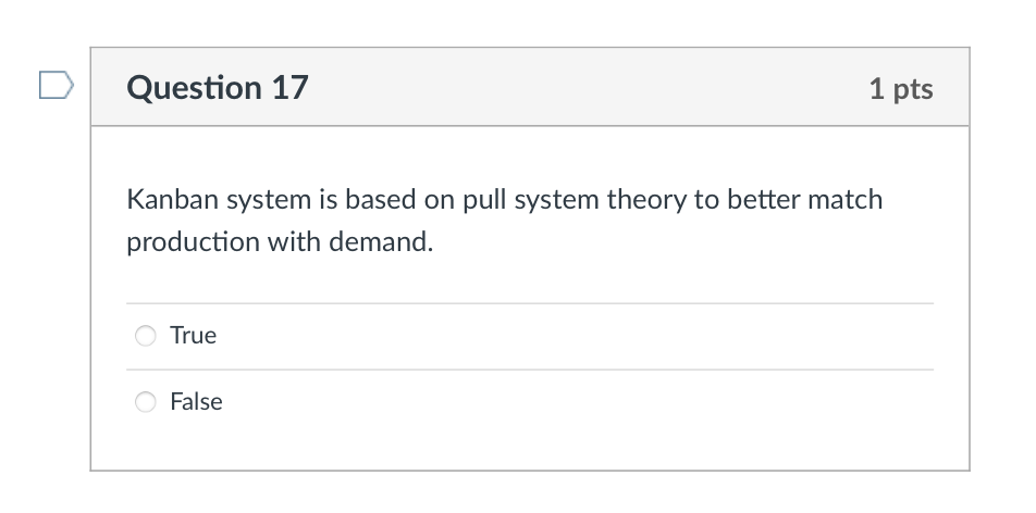 with demand is a direct benefit related to a pull system. O