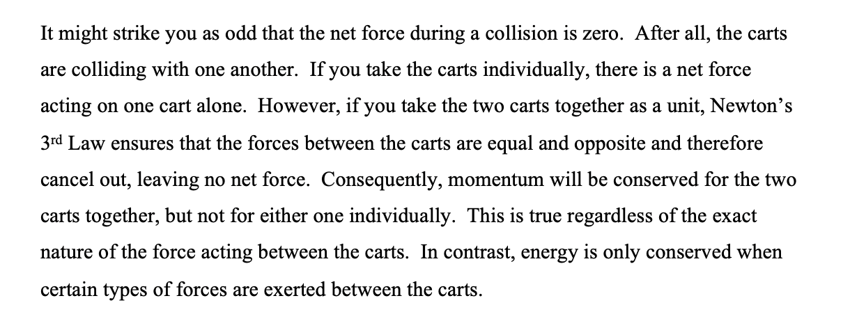 information was given. Thank You. Conservation of Momentum The collision of two