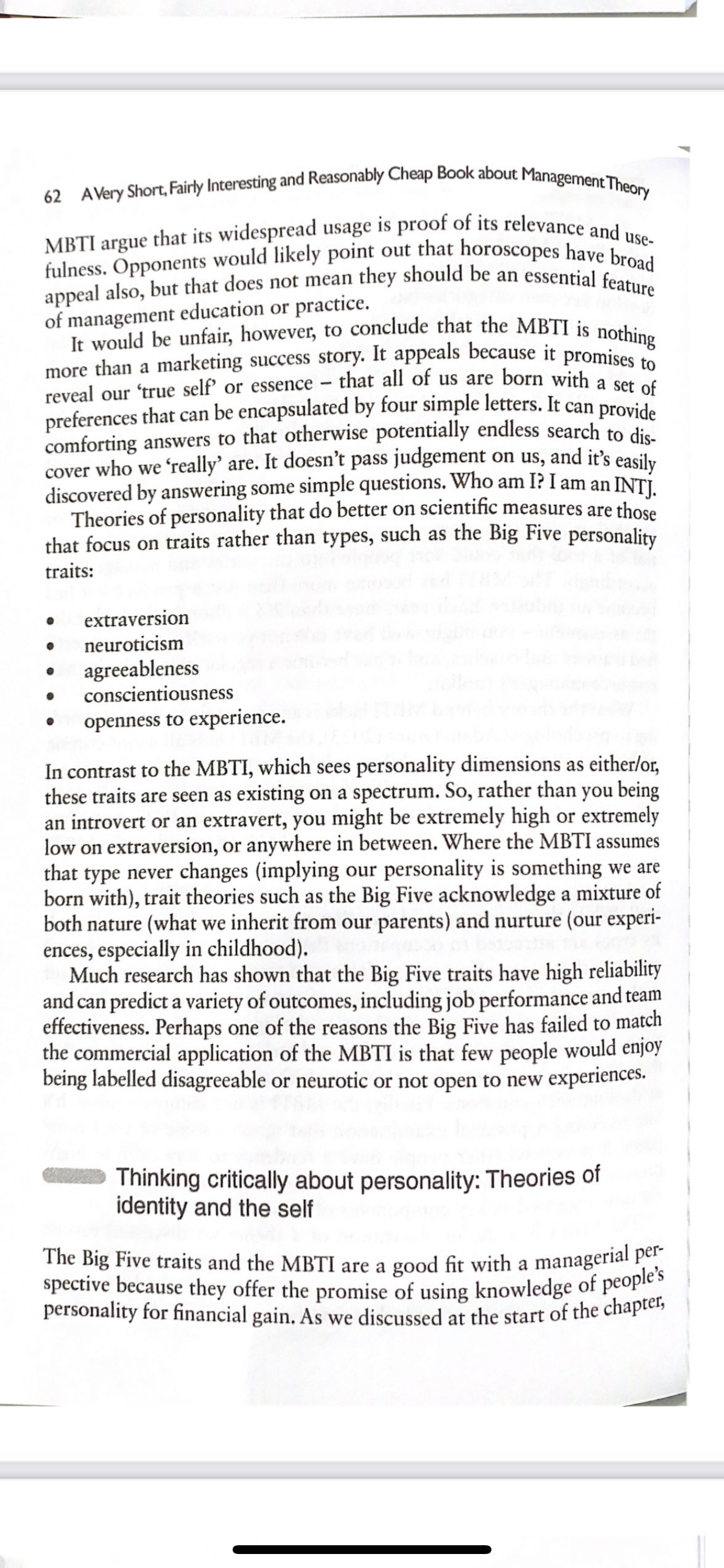 aim of the assessment is to demonstrate how your thinking on the