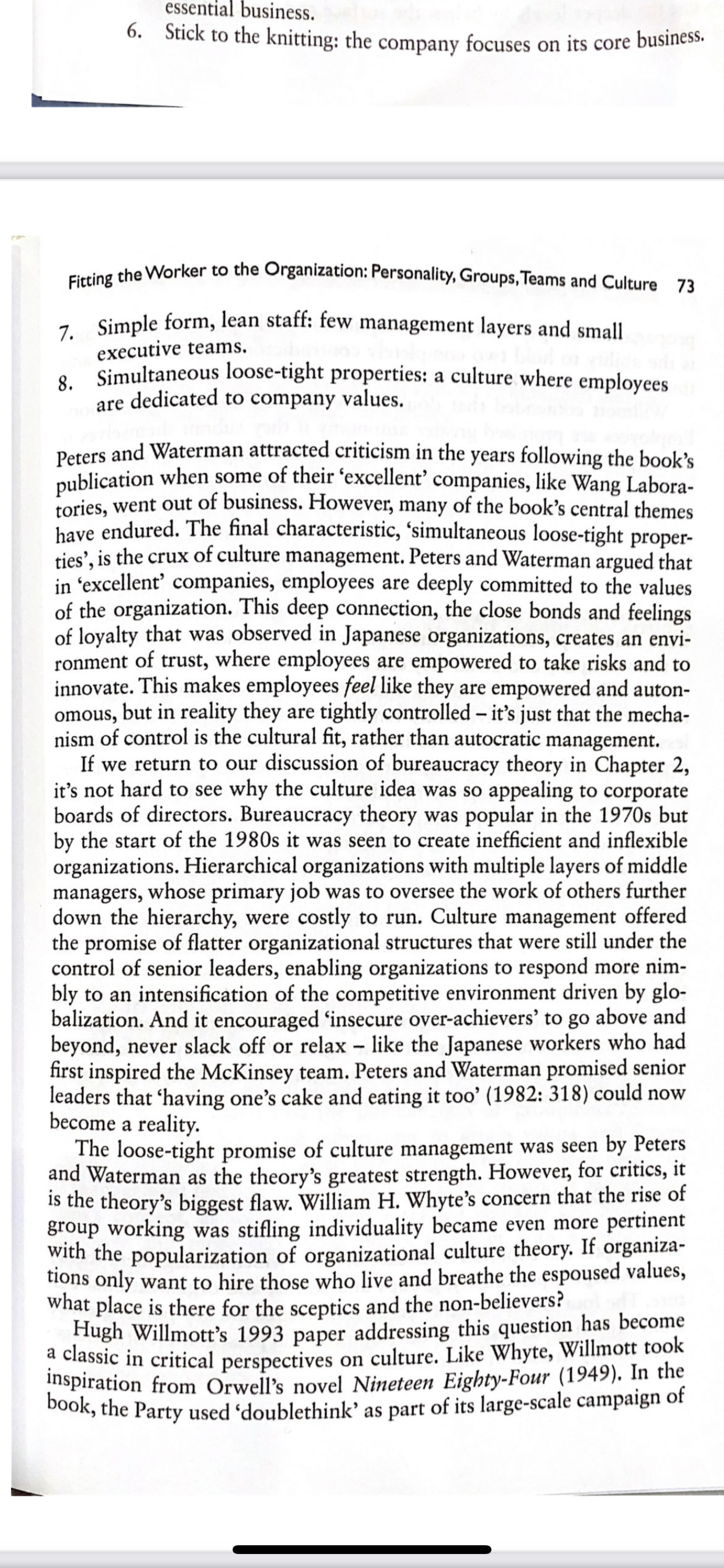 in Chapter 1 as the instrumental purpose of the eld to manage