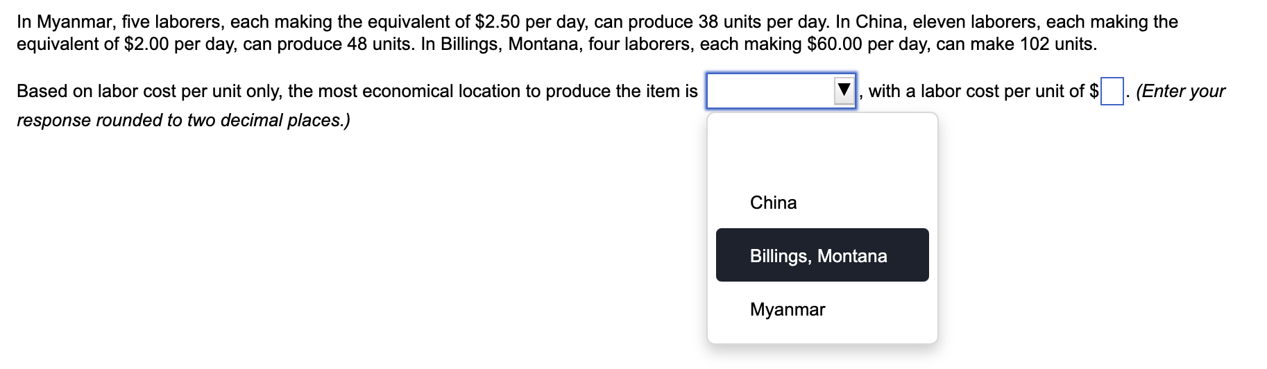 please see image In Myanmar, five laborers, each making the equivalent of