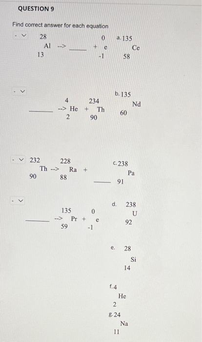  Find correct answer for each equation