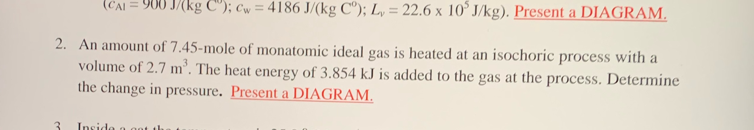 Midterm exam question 2 please help (CAI = 900 J/(kg C );