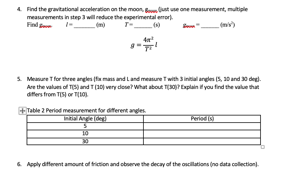 = x I L Compare to the SHM, k > g w='/E:>w=\\/E