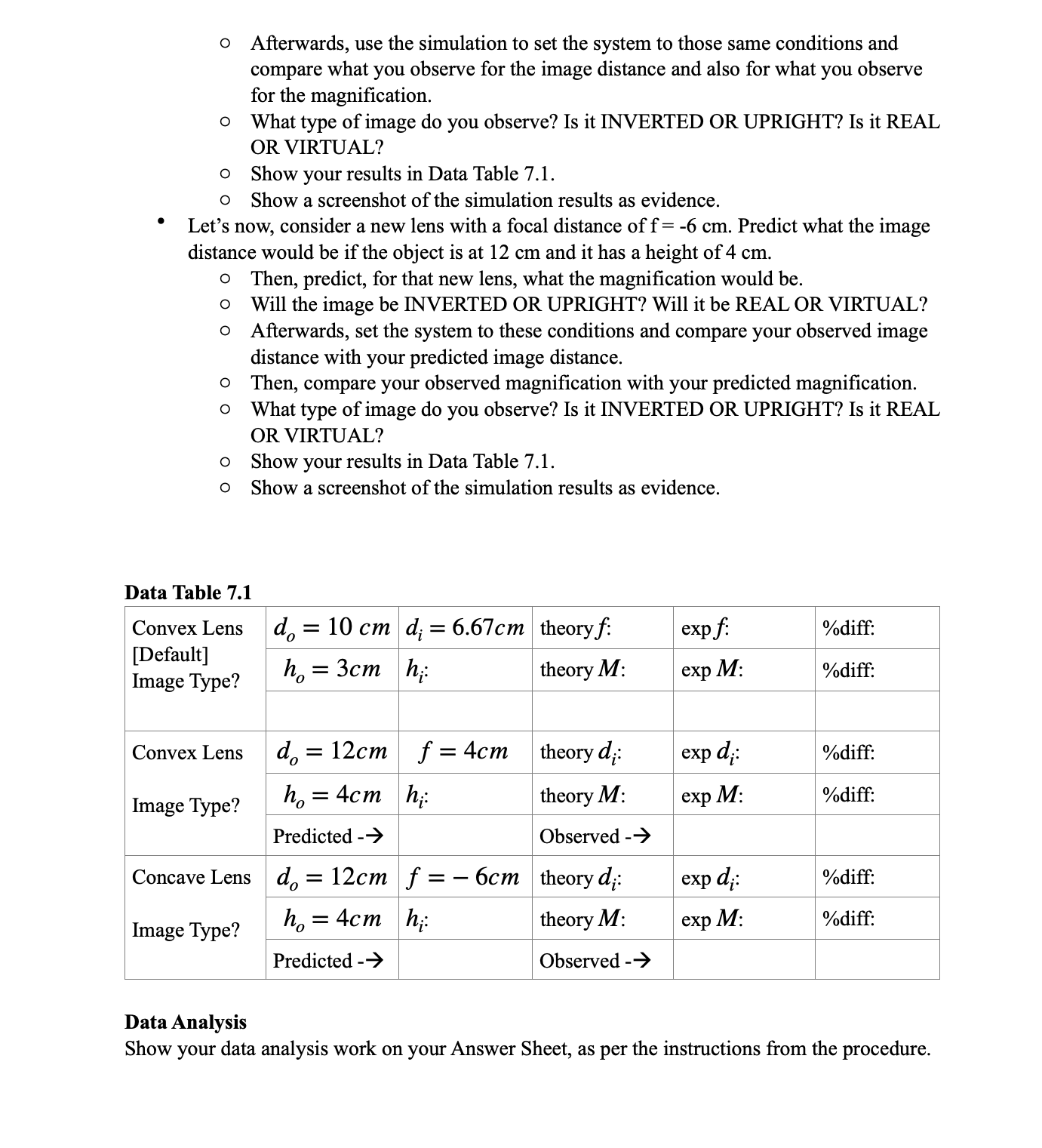 In this lab, you will study some of the properties of thin