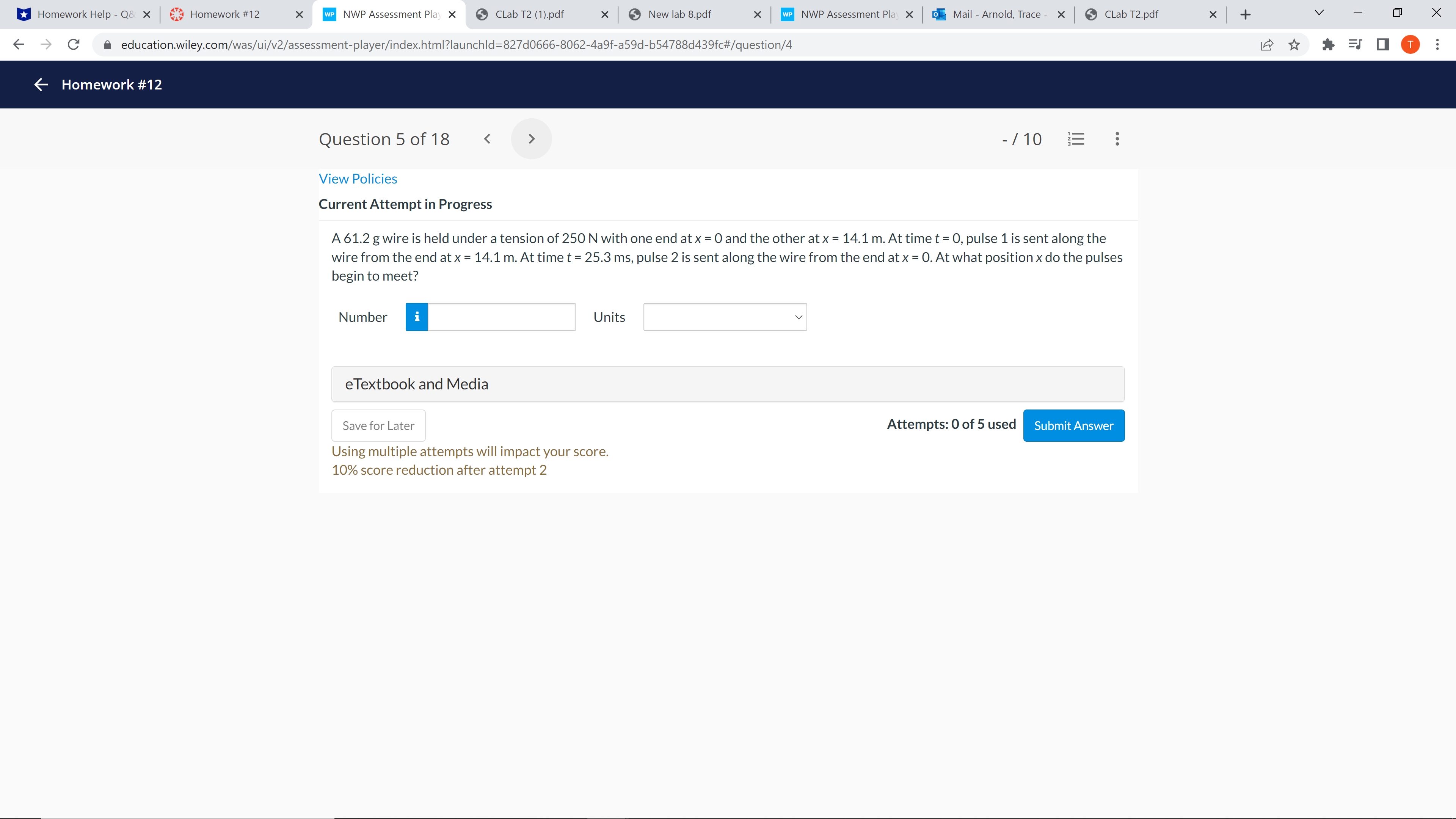  Homework Help - Q& x Homework # 12 X WP NWP