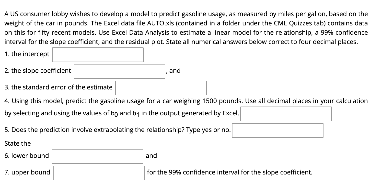 Answer following question A US consumer lobby wishes to develop a model