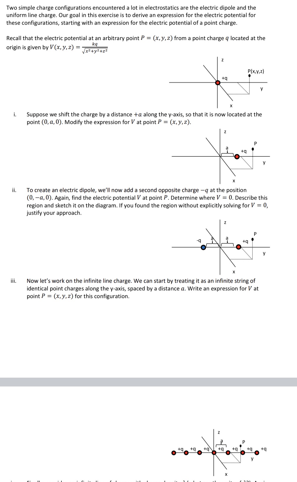 thx for answering these 4 questions Two simple charge configurations encountered a