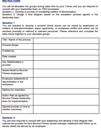  INSTRUCTIONS You will be allocated into groups during class time by