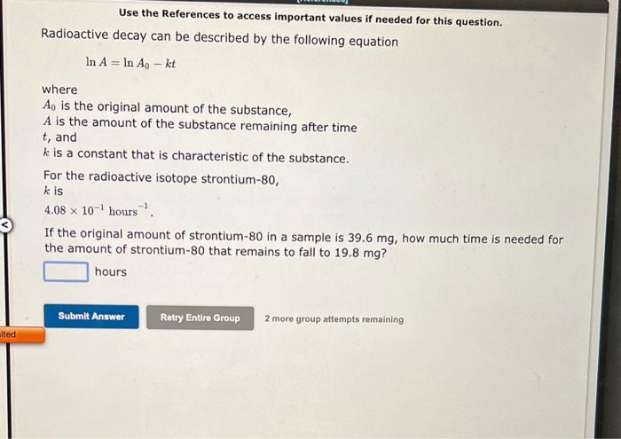  Use the References to access important values if needed for this