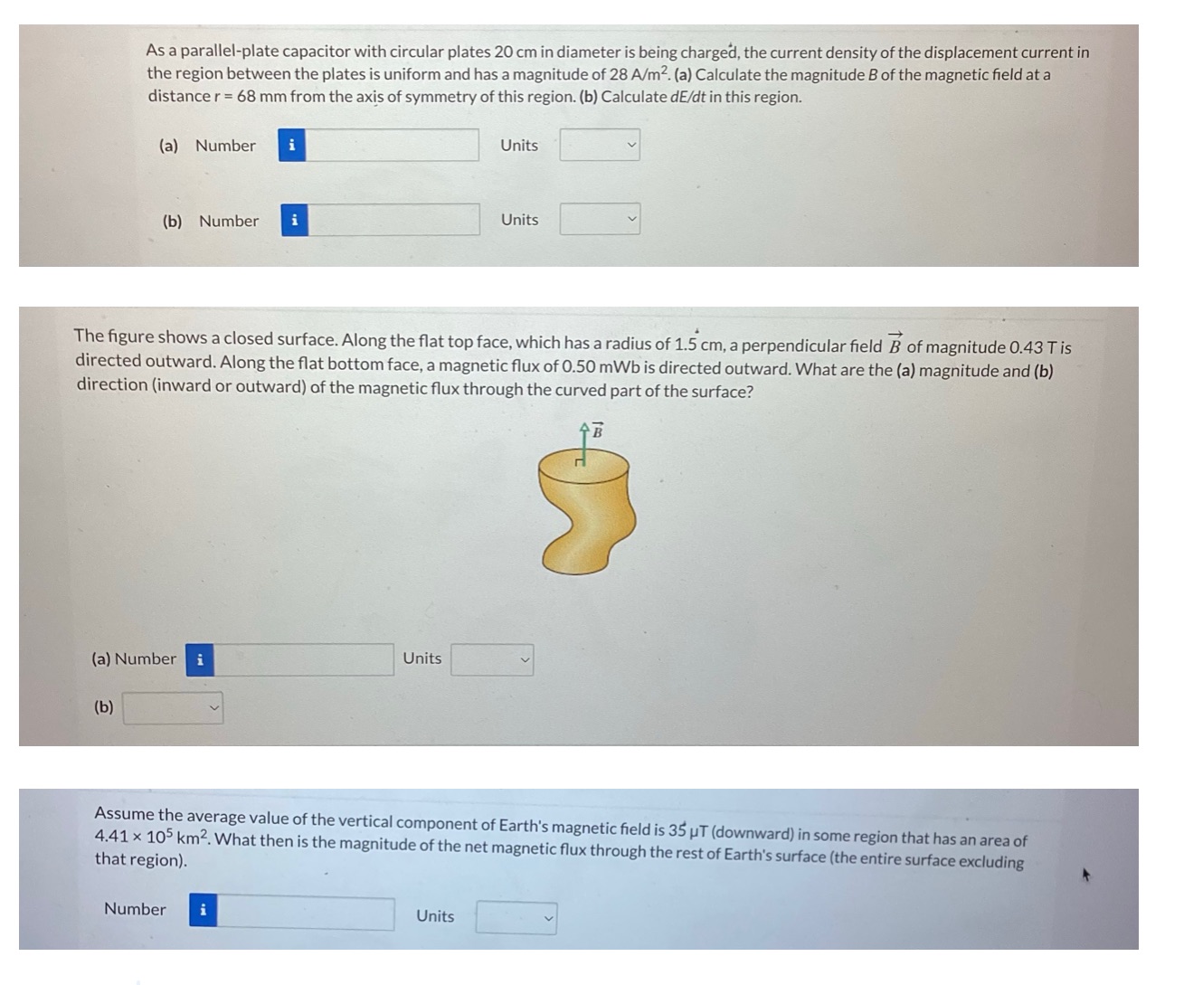 HELP As a parallel-plate capacitor with circular plates 20 cm in diameter