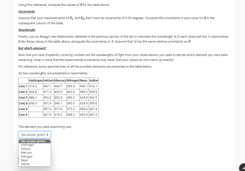 most common real-life case; identifying an element! Let us imagine that you