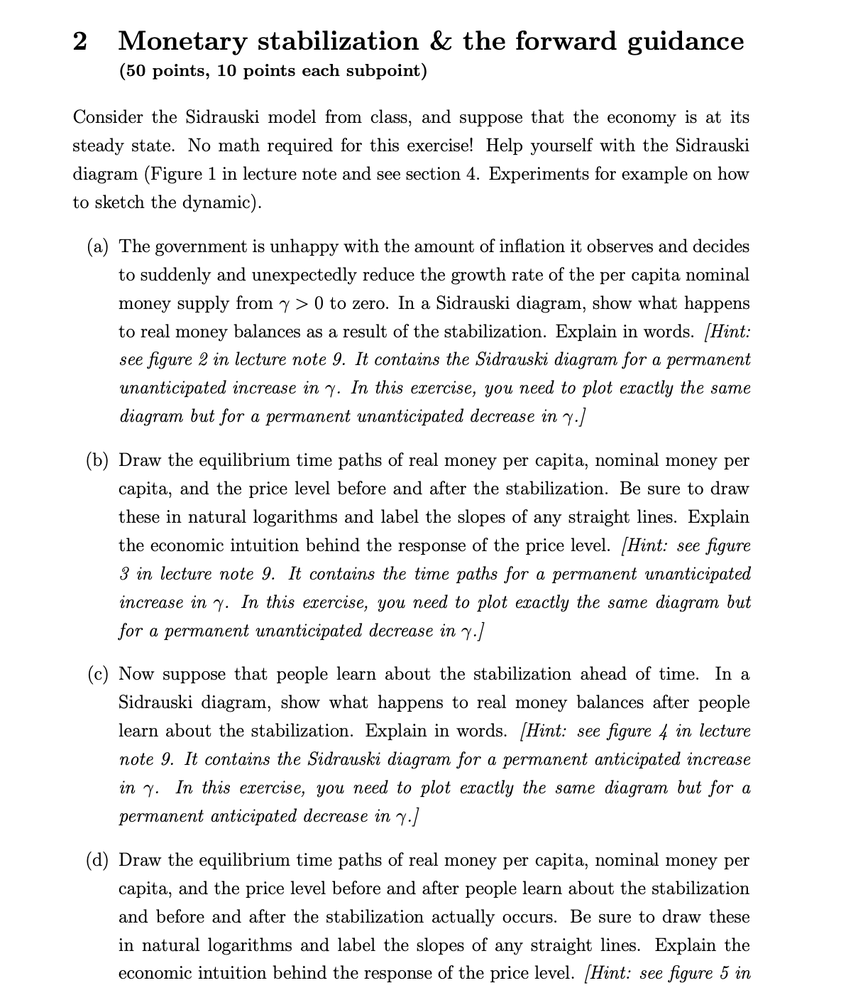 2 Monetary stabilization 85 the forward guidance (50 points, 10 points