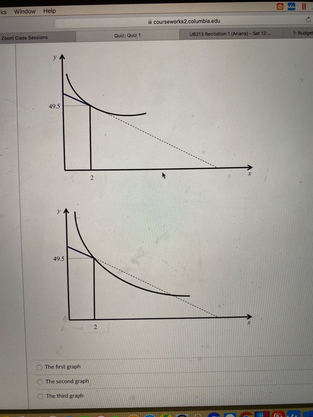 (Ariana) - Sat 12:... 1: Budget Constraint a D Question 1 1
