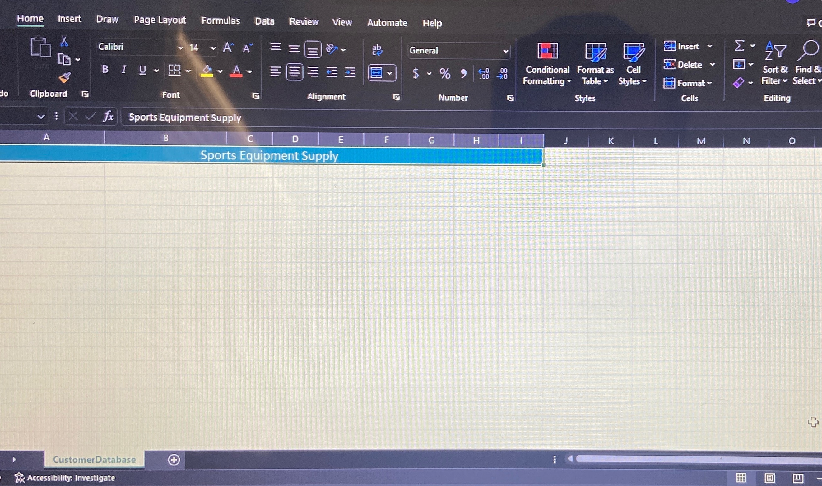 small sports equipment store that has a growing list of customers. The