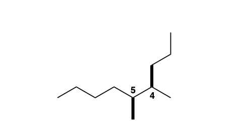 Create the Newman projection down the C4-C5 bond for the conformation
