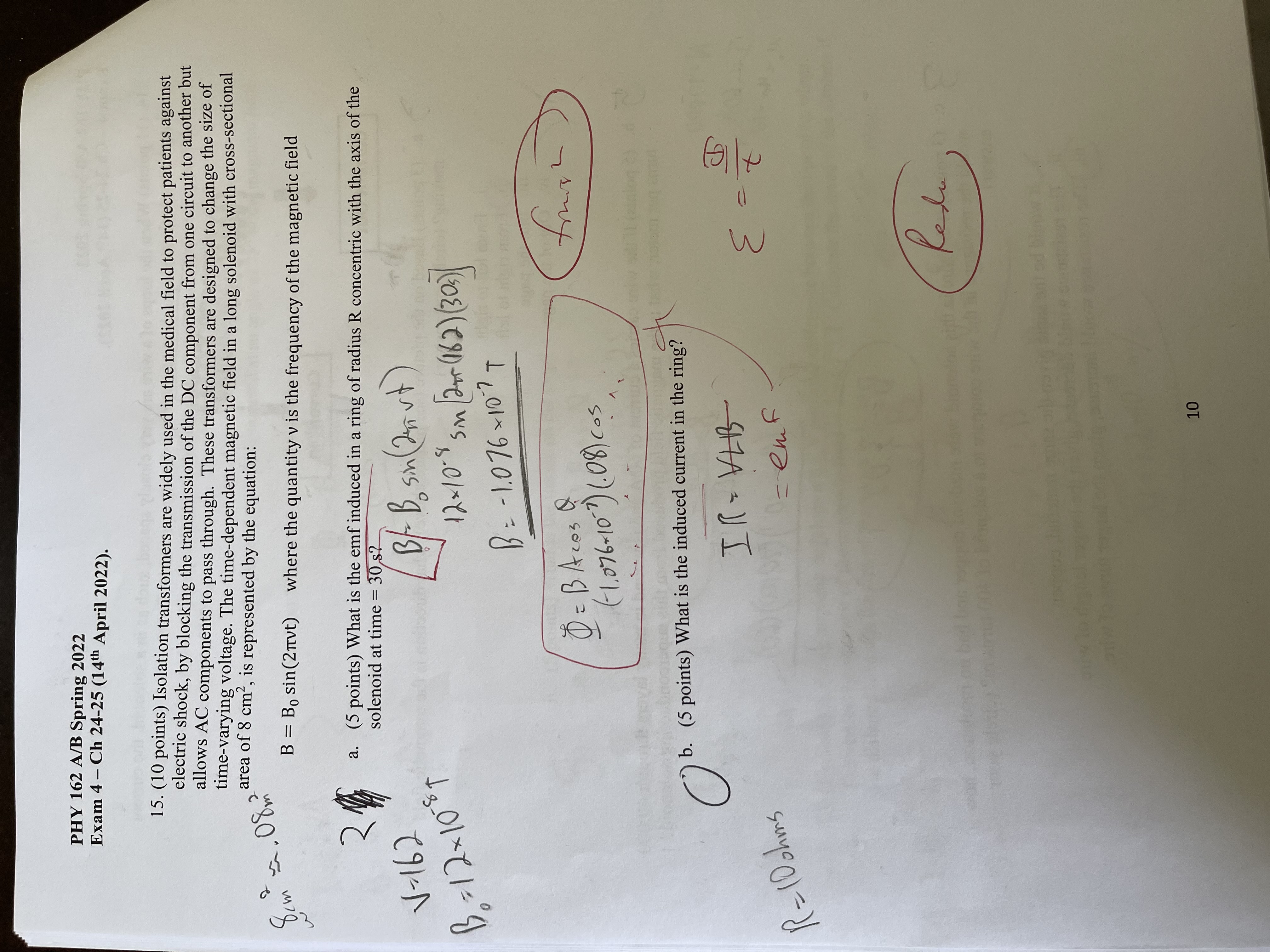 April 2022). 15. (10 points) Isolation transformers are widely used in the