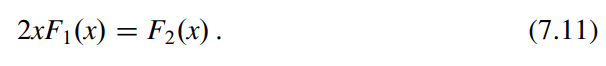 the mass of the target must be used? 2xF1 (x) = F2(x)