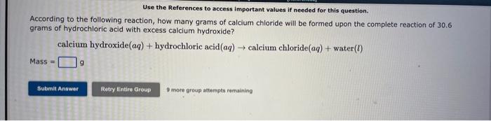  Use the References to access important values if needed for this