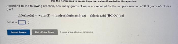 question. According to the following reaction, how many grams of calcium chloride