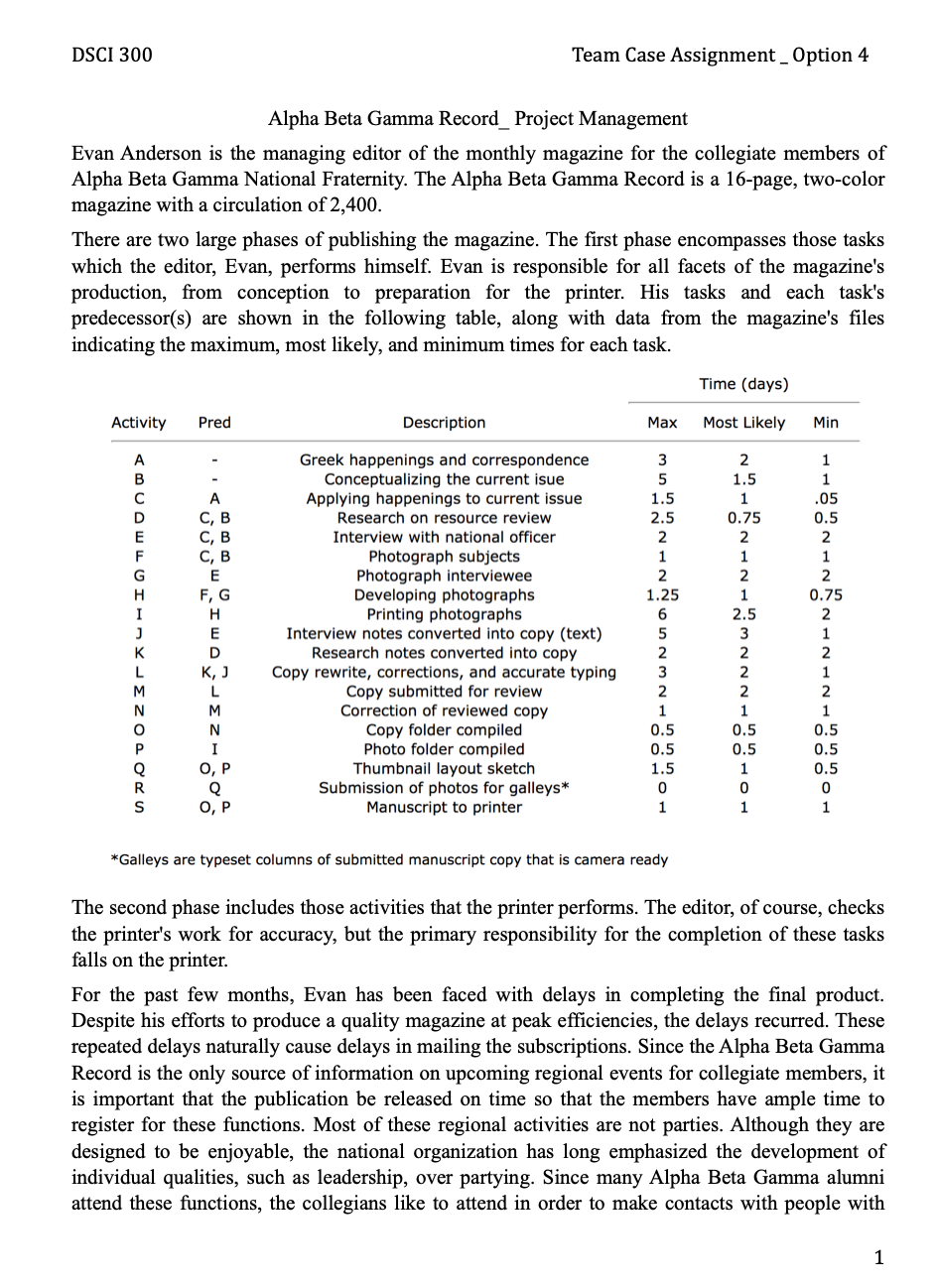  DSCI 300 Team Case Assignment _ Option 4 Alpha Beta Gamma