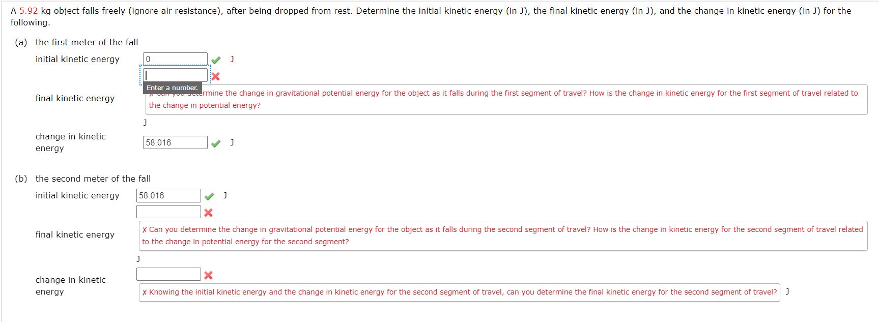have answered correct, but some portions within the question were wrong. \f(a)
