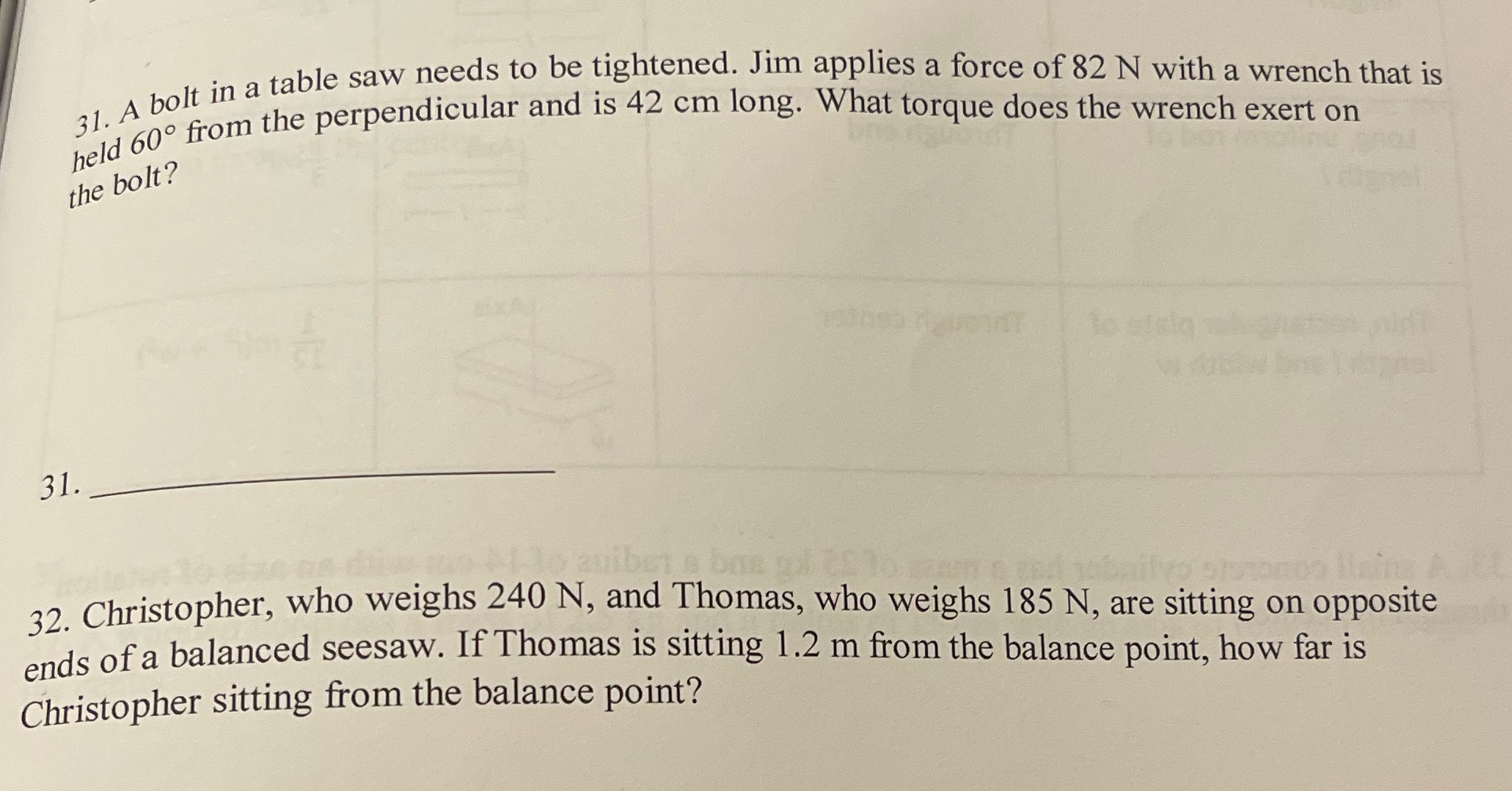 21 A bolt in a table saw needs to be tightened.