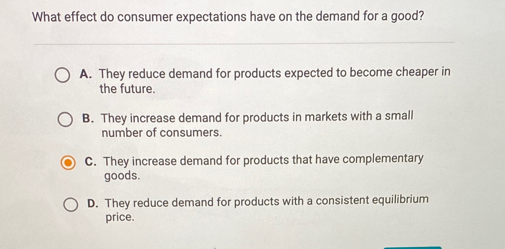  What effect do consumer expectations have on the demand for a