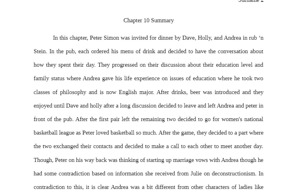  \\JLLllelllI: L Chapter 10 Summary In this chapter, Peter Simon was