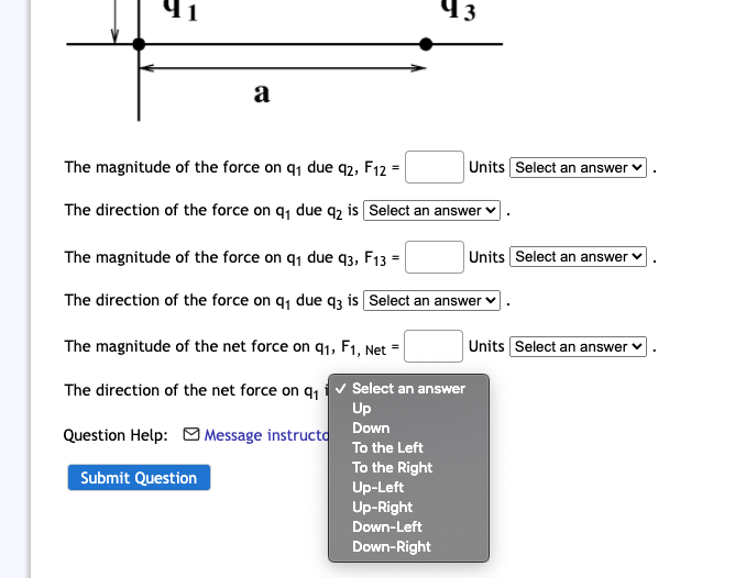 standard form and in scientific notation as well. Three charges are arranged