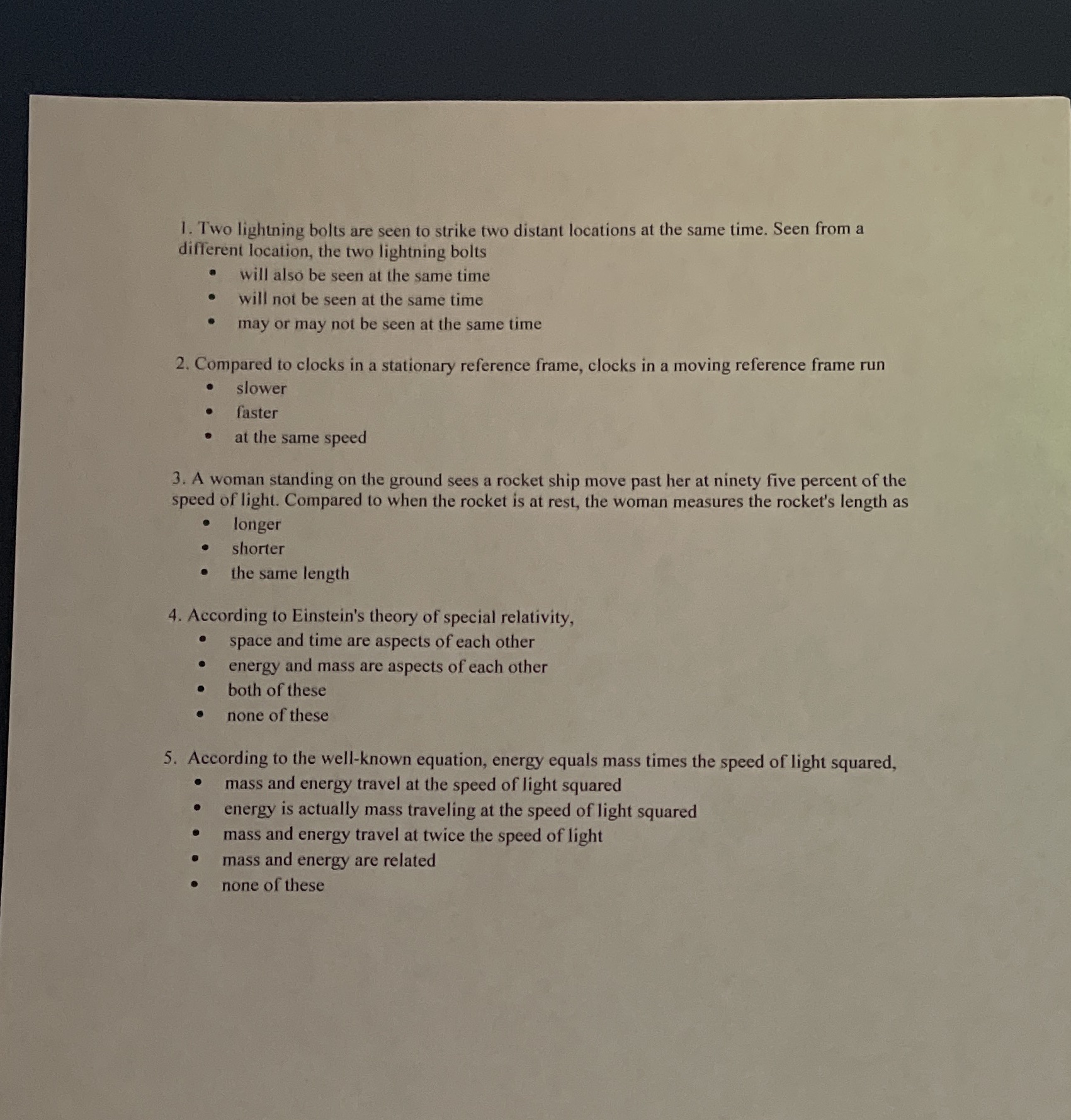 Please show work 1. Two lightning bolts are seen to strike two