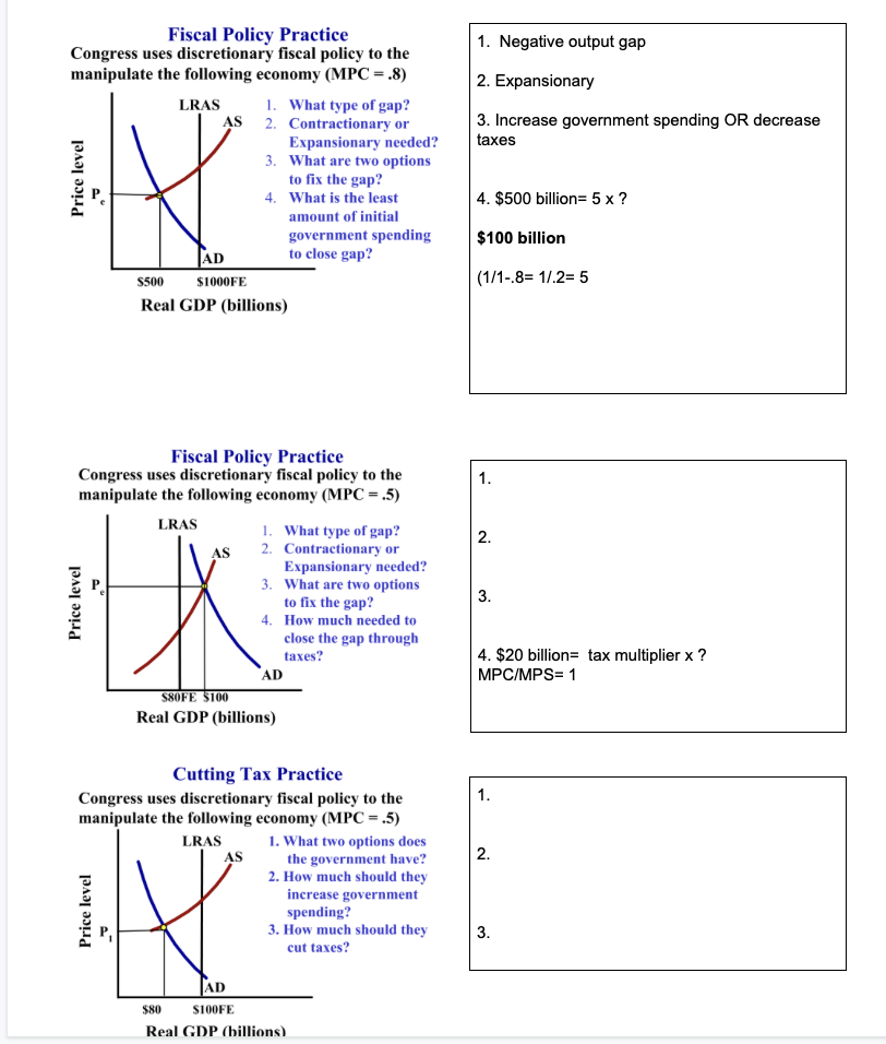 I don't know how to do them. Show your work please Fiscal