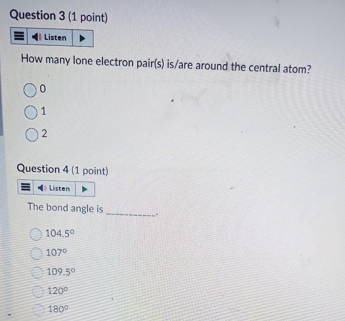 electron pair geometry of this molecule is (Hint: if you are unsure