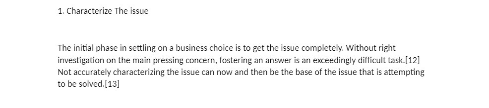 1r Characterize The issue The initial phase in settling on a