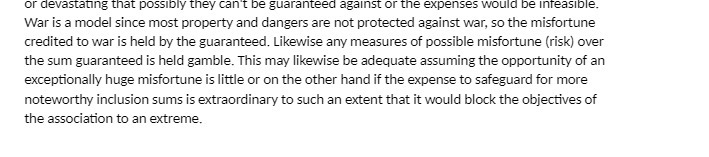 or devastating that possibly they can't be guaranteed against or the