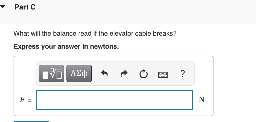 from the roof of an elevator. If the elevator has an upward