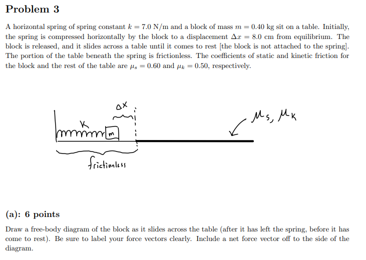 Please help me answer the following question (2 sig figs!): Problem 3