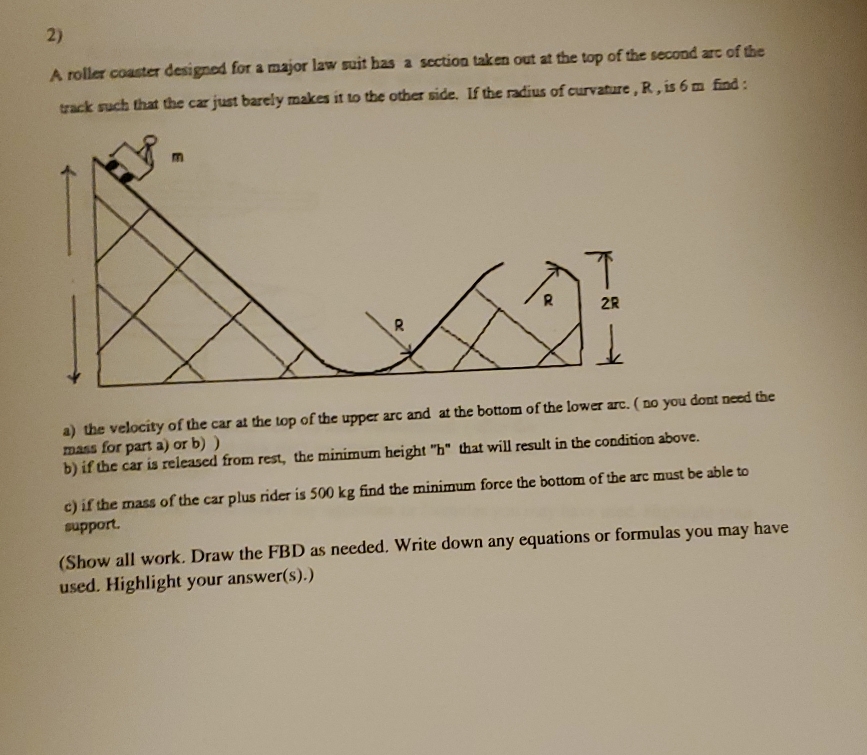  2) A roller coaster designed for a major law suit has
