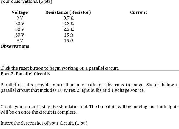 material to create a circuit. Take a moment to look over the