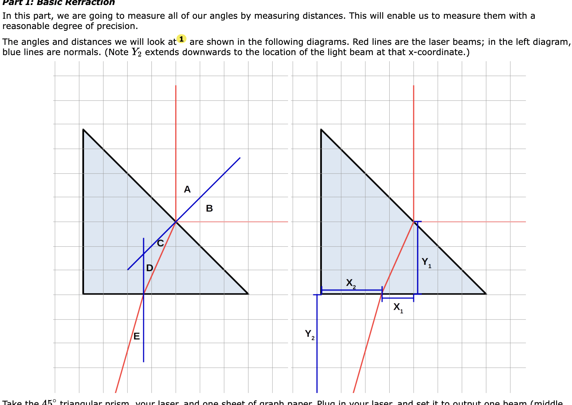  Part 1: Basic Refraction In this part, we are going to