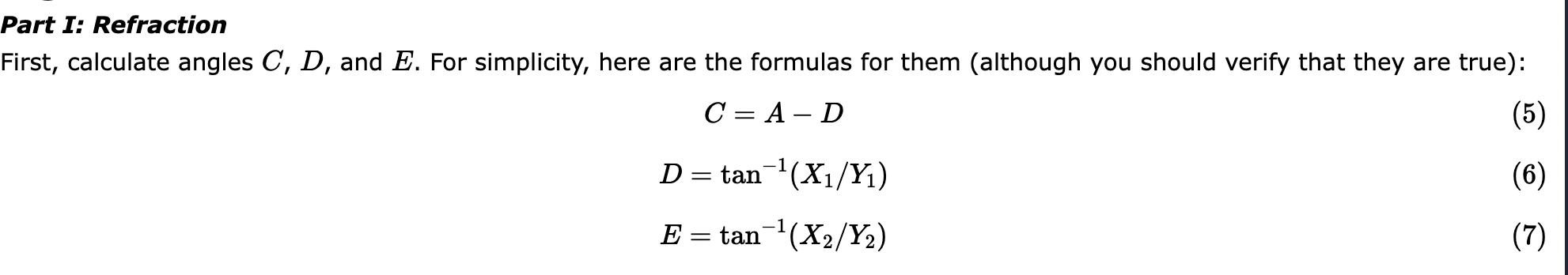 measure all of our angles by measuring distances. This will enable us